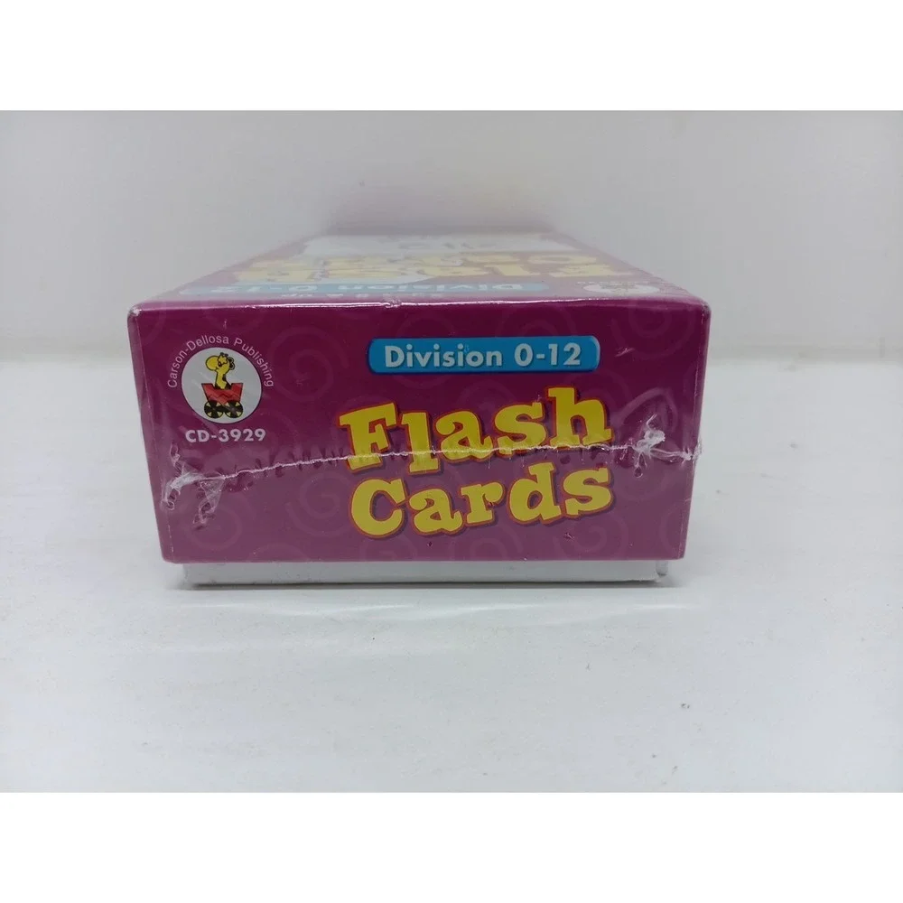 Carson Dellosa Division 0-12 Flash Cards Ages 8+ for Educational Learning fun